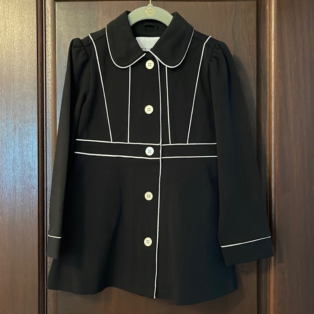Janie and Jack black coat NWT size 6